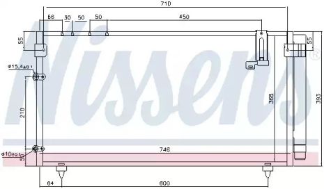 Радиатор, конденсор кондиционера TOYOTA AVENSIS, NISSENS (94795)