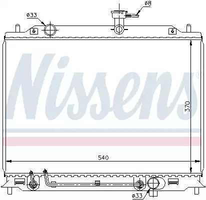 Радіатор охолодження двигуна HYUNDAI ACCENT, NISSENS (67504)