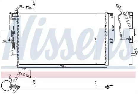 Радиатор, конденсор кондиционера VAUXHALL VECTRA, OPEL VECTRA, NISSENS (94653)