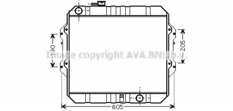 Радиатор охлаждения двигателя TOYOTA HILUX, AVA COOLING (TO2371)