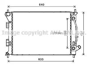 Радиатор охлаждения двигателя HYUNDAI i30, KIA CEE'D, AVA COOLING (HY2436)