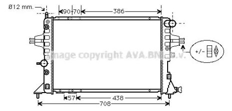 Радіатор охолодження двигуна VAUXHALL ASTRA, OPEL ASTRA, AVA COOLING (OLA2253)