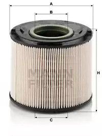 Фільтр паливний AUDI Q7, VW TOUAREG, MANN-FILTER (PU1033X)