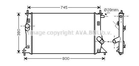 Радіатор охолодження двигуна MAZDA 5, AVA COOLING (MZ2183)