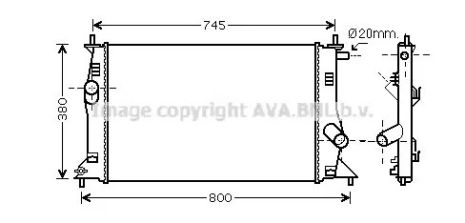 Радіатор охолодження двигуна MAZDA 5, AVA COOLING (MZ2183)