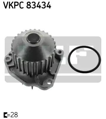 Помпа, водяний насос FIAT ULYSSE, LANCIA PHEDRA, SKF (VKPC83434)