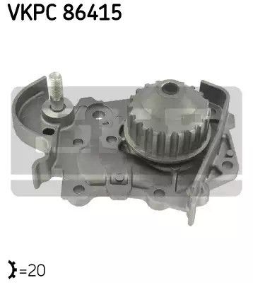 Помпа, водяной насос DACIA LOGAN, RENAULT SANDERO/STEPWAY, SKF (VKPC86415)