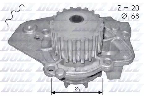 Помпа, водяний насос PEUGEOT 306, LADA NIVA, DOLZ (N206)