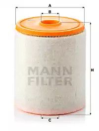 Фільтр повітряний AUDI A6, MANN-FILTER (C16005)