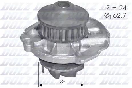 Помпа, водяной насос LANCIA YPSILON, FIAT PANDA, DOLZ (S261)