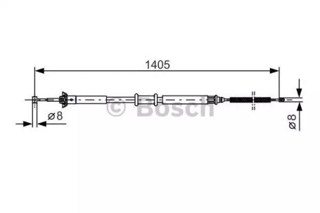 Трос ручного гальма LANCIA MUSA, FIAT IDEA, BOSCH (1987477928)