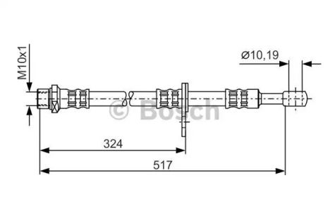 Шланг тормозной SUBARU IMPREZA, BOSCH (1987481140)