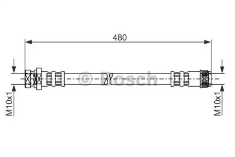 Шланг тормозной VAUXHALL MOVANO, OPEL MOVANO, BOSCH (1987481074)