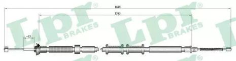 Трос ручного тормоза FIAT PUNTO, LPR (C0307B)