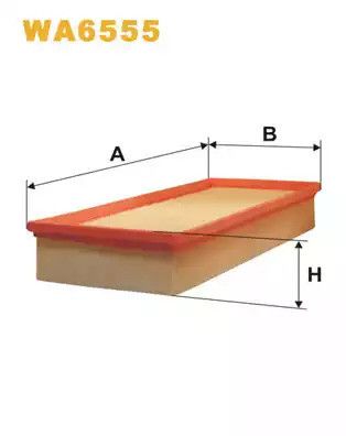 Фільтр повітряний MERCEDES-BENZ S-CLASS, WIXFILTRON (WA6555)
