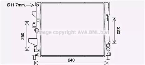 Радіатор охолодження двигуна FORD FOCUS, AVA COOLING (FD2644)