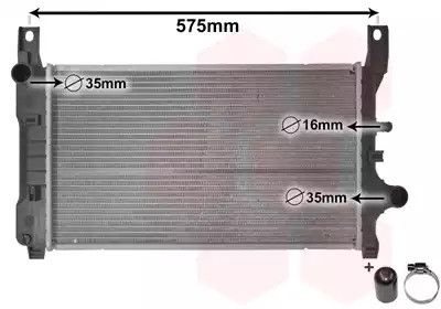 Радіатор охолодження двигуна FORD FIESTA, Van Wezel (18002127)