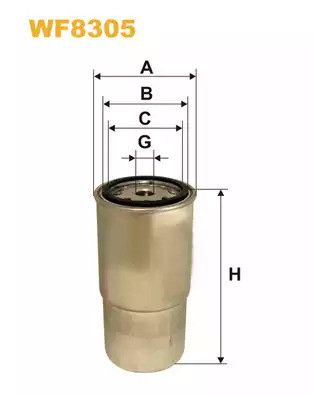 Фильтр топливный HYUNDAI H100, WIXFILTRON (WF8305)