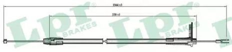 Трос ручного гальма MERCEDES-BENZ VANEO, LPR (C0415B)