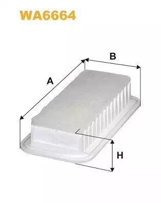 Фильтр воздушный PEUGEOT 107, CITROËN C1, WIXFILTRON (WA6664)