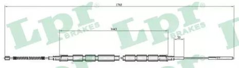 Трос ручного тормоза SKODA FELICIA, LPR (C0657B)