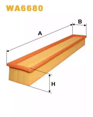 Фільтр повітряний MERCEDES-BENZ C-CLASS, WIXFILTRON (WA6680)