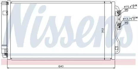 Радиатор, конденсор кондиционера BMW 3, NISSENS (940236)