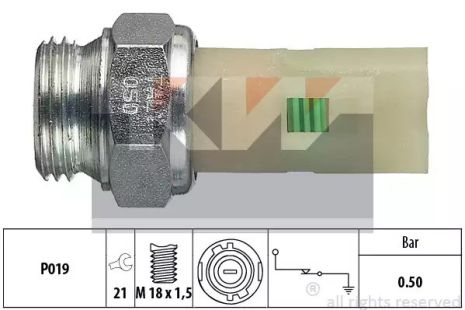 Датчик тиску масла VOLVO 440, RENAULT MEGANE, RENAULT EXPRESS, KW (500075)