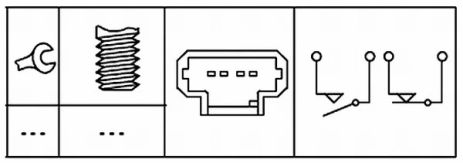 Вимикач датчик стоп сигналу NISSAN NV250, OPEL MOVANO, RENAULT KANGOO, MEGANE II, HELLA (6DD008622811)