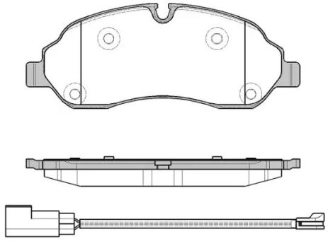 Комплект гальмівних колодок, дискове гальмо FORD TRANSIT, REMSA (160202)