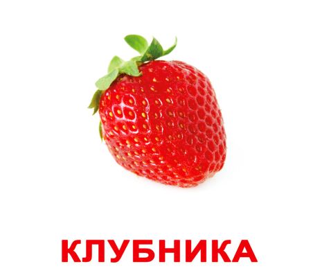 Картки великі російські з фактами, ламіновані "Ягоди" 20шт, в пак. 16,5*19,5см, ТМ Вундеркінд з пелюшок,