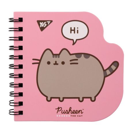 Блокнот YES 100x100/30 підв. спіраль "Pusheen", крапки