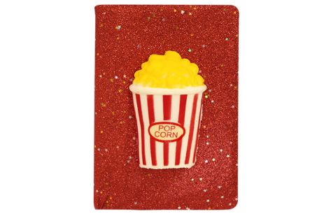 Блокнот з глітером А5 зі сквішем, 80 арк. Pop Corn, 21*15*2см