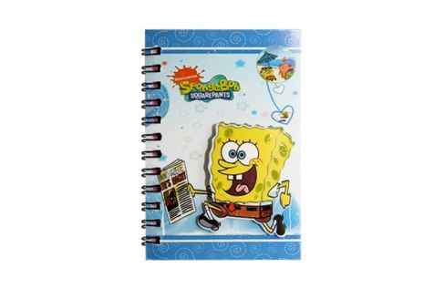 Блокнот на спіралі об'ємний, А7, "Sponge bob" 13*10см (125шт/уп)