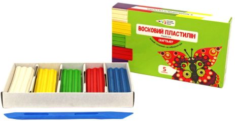 Пластилін Гамма "Веселі друзі" 5 кольорів 75г, в кор. 13*7*2см, Україна, ТМ Гамма (30шт)