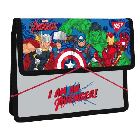 Папка для зошитів пласт. на резинці В5 Marvel.Avengers, 26*20см, ТМ YES, Україна