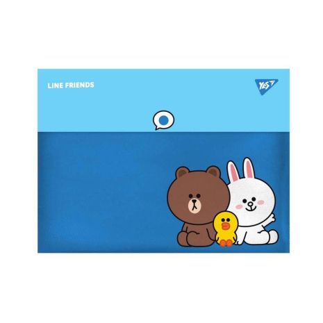 Папка-конверт YES A4 на кнопці "Line Friends"