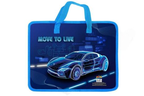 Тека пластикова з текстильними ручками KIDIS, Move to Live (12шт/уп)