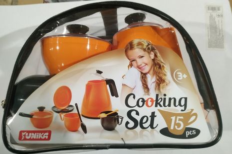 Набір посуду "Cooking Set", 15 предметів, в сумці 22*16*2см, ТМ Юніка, Україна (20шт)