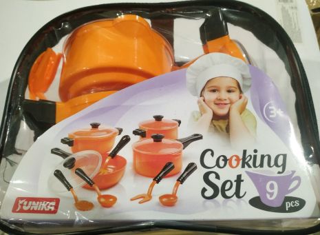 Набір посуду "Cooking Set", 9 предметів, у сумці 23*17*11см, ТМ Юніка, Україна (20шт)