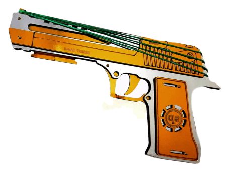 Гумкостріл-Пістолет "DESERT EAGLE Gold", 26*14см, Сувенір Декор, Україна