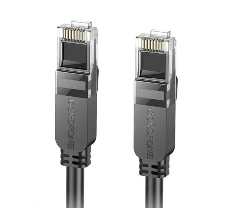 Патч-корд BOROFONE BUS01 Category 6 Gigabit network cable(L-10M) black