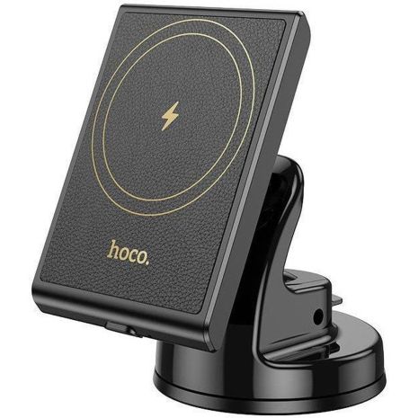 Автотримач Hoco HW20 магнітний з бездротовою зарядкою 15W black