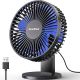 Вентилятор портативный настольный SmartDevil F9 | 4 Speeds Portable Desktop Table Fan, Type-C, Black-Blue