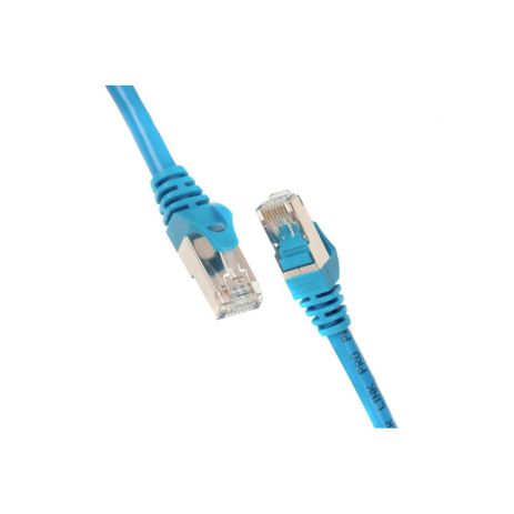 Патч-корд 2E Cat 6,S-FTP екран. фольга з обплетенням, RJ45, 4Х2 27AWG ,7/0.14 Cu, 1.00 m, PVC,Blue