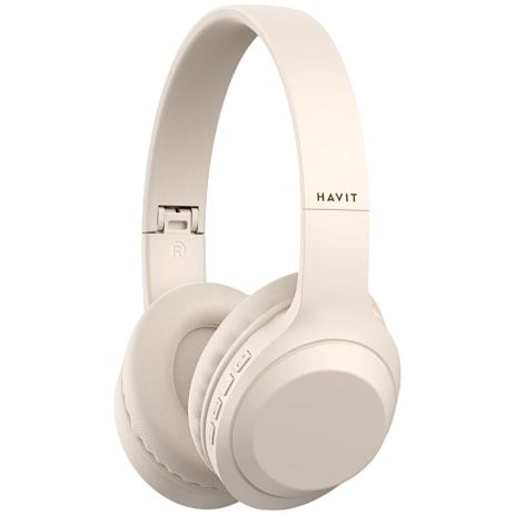 Беспроводные накладные наушники HAVIT HV-H628BT Beige до 10 ч работы