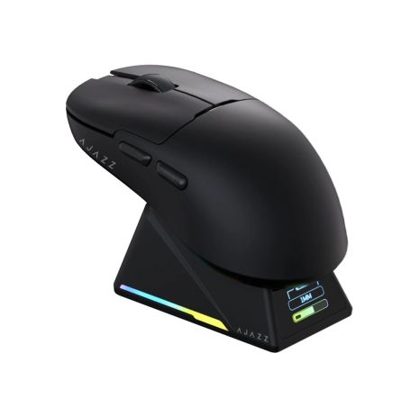 Бездротова магнітна миша Ajazz AJ159 APEX PAW3950 400 мАч RGB Чорна