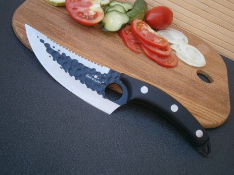 Ніж кухарський Sonmelony Chef К-02 фултанг із серейтором 27 см