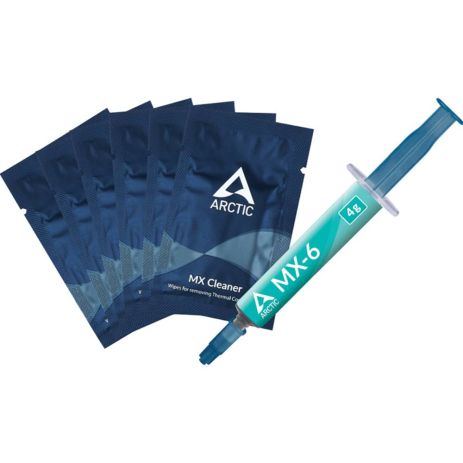 Термопаста ARCTIC MX-6, 4г, з 6шт. MX Cleaner