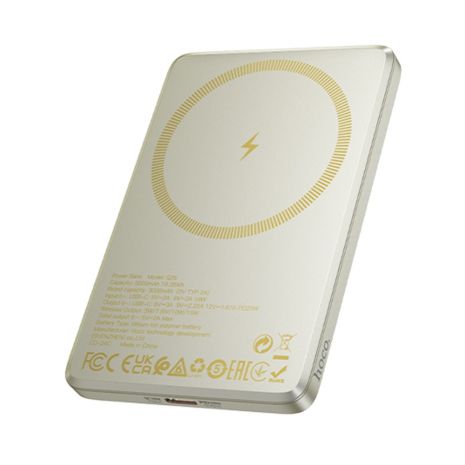 Power bank Hoco Q26 5000mAh PD 20W магнітний з функцією бездротової зарядки titanium gold